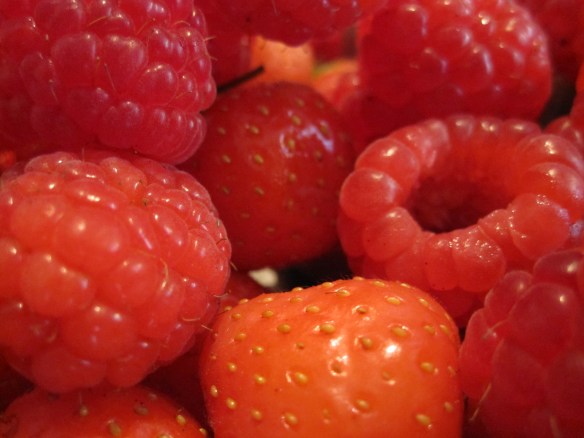 Strawberries and raspberries