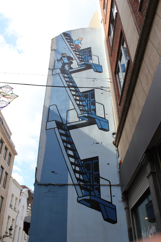 Tin Tin comic book street art