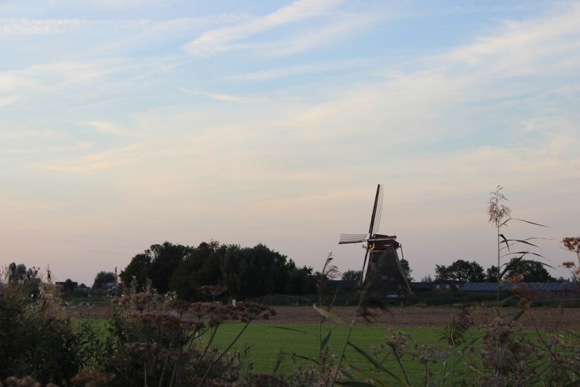 Windmill at dusk