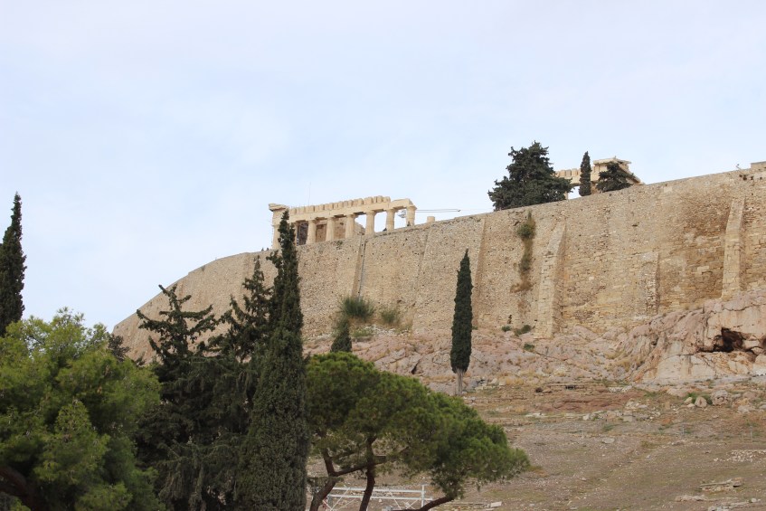 Parthenon on top of a hill