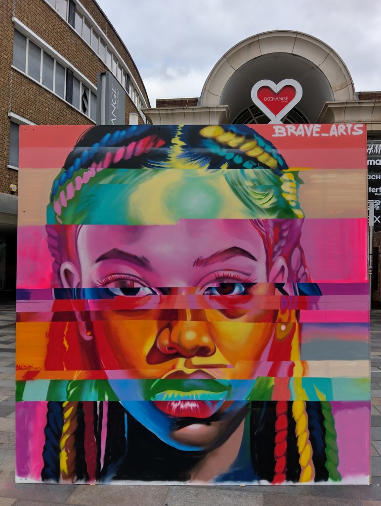 Portrait of a girl in diffent colours