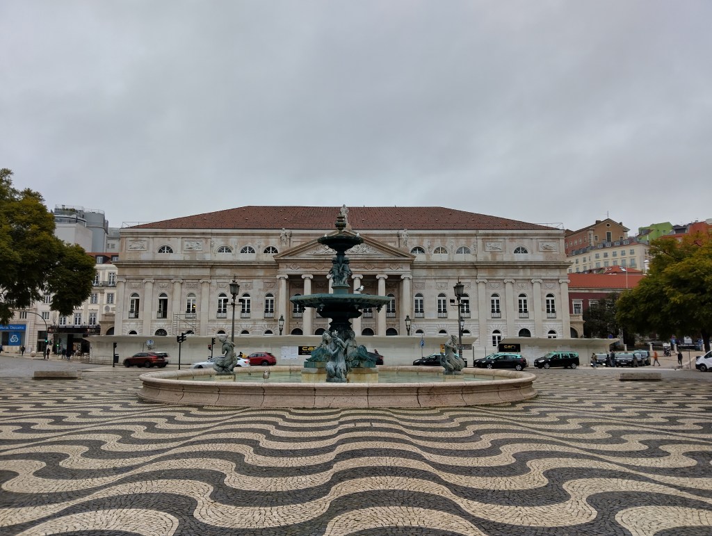 Fountain in Rossio Square (Praça de D. Pedro IV)